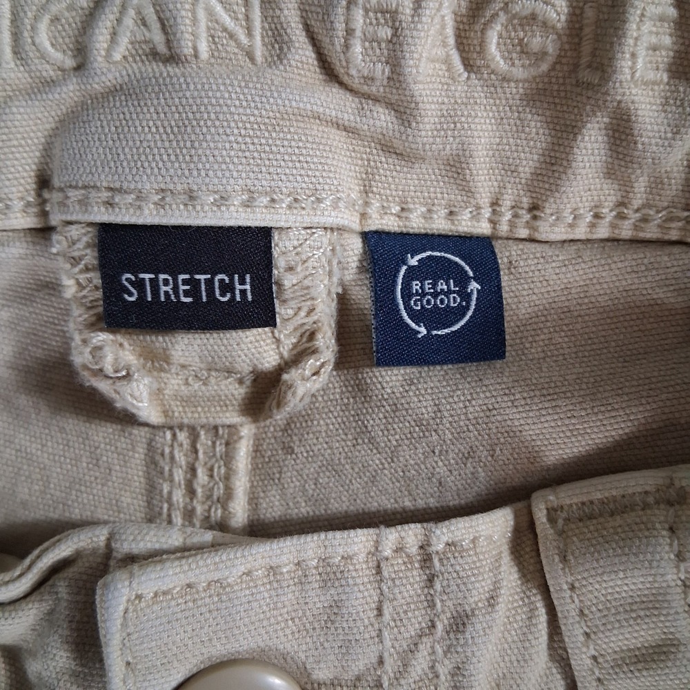 American Eagle Outfitters Stretch Cargo Pants Stretch Women Size 00 Khaki Beige - Picture 4 of 12